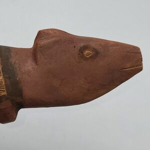 Australia Aboriginal Possum Totem Carved Painted Wood Animal Arnhem Land 13.25"